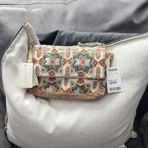 Beaded Mosaic Clutch Wristlet - Multi Color by Marshalls